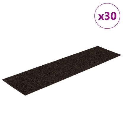 Trapmatten zelfklevend 30 st 76x20 cm rechthoekig donkerbruin