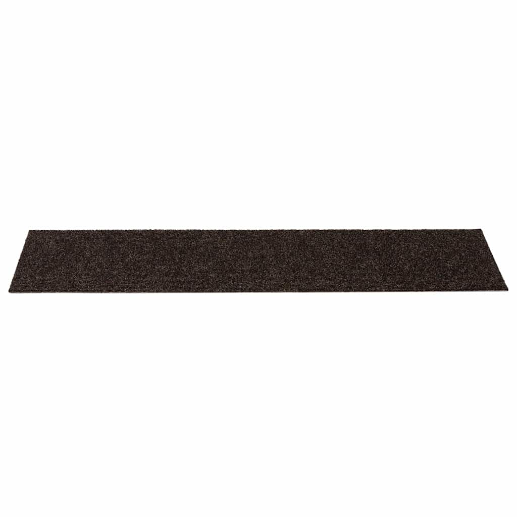 Trapmatten zelfklevend 30 st 76x20 cm rechthoekig donkerbruin