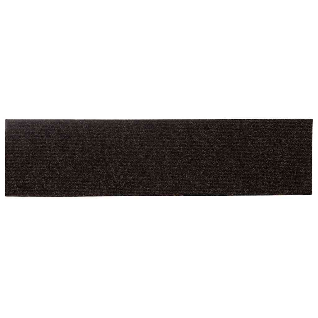 Trapmatten zelfklevend 30 st 76x20 cm rechthoekig donkerbruin