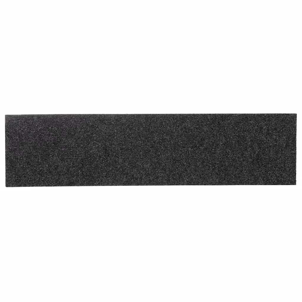 Trapmatten zelfklevend 30 st 76x20 cm rechthoekig antraciet