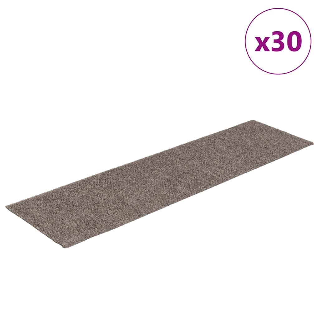 Trapmatten zelfklevend 30 st 76x20 cm rechthoekig crèmekleurig