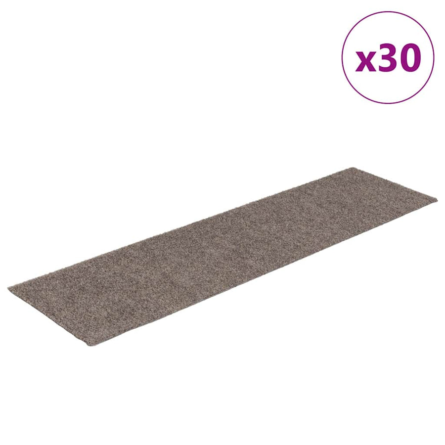 Trapmatten zelfklevend 30 st 76x20 cm rechthoekig crèmekleurig