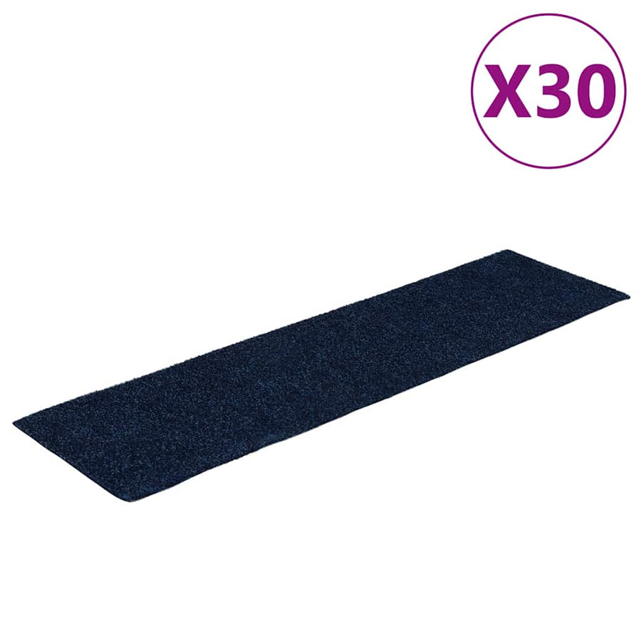 Trapmatten zelfklevend 30 stuks 76x20 cm rechthoekig marineblauw