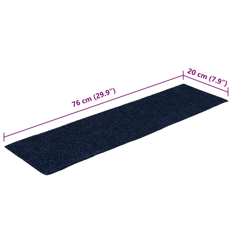 Trapmatten zelfklevend 30 stuks 76x20 cm rechthoekig marineblauw