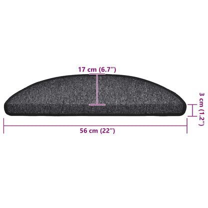 Trapmatten 30 st 56x17x3 cm antracietkleurig