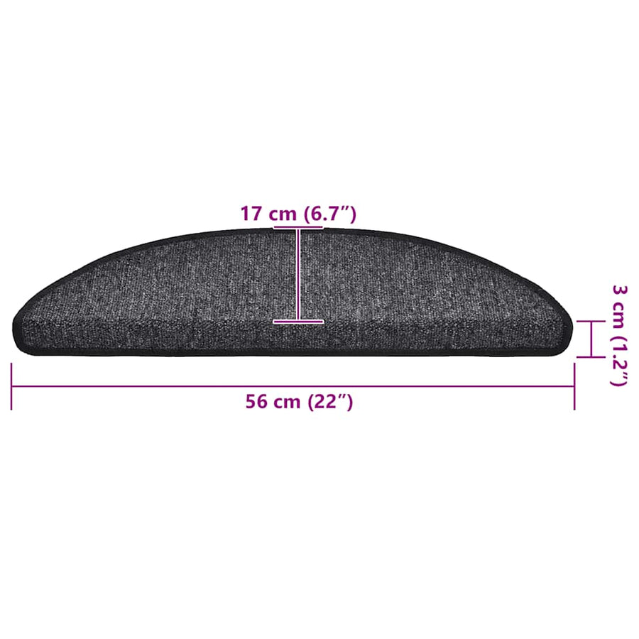 Trapmatten 30 st 56x17x3 cm antracietkleurig