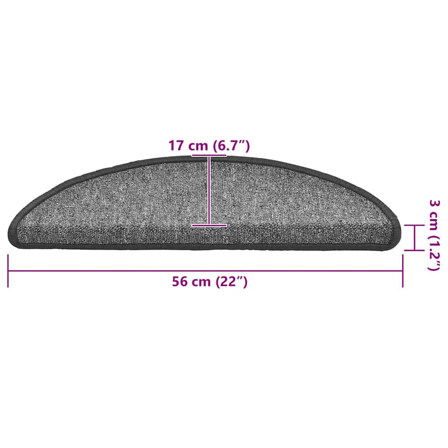 Trapmatten 56x17x3 cm 30 st donkergrijs