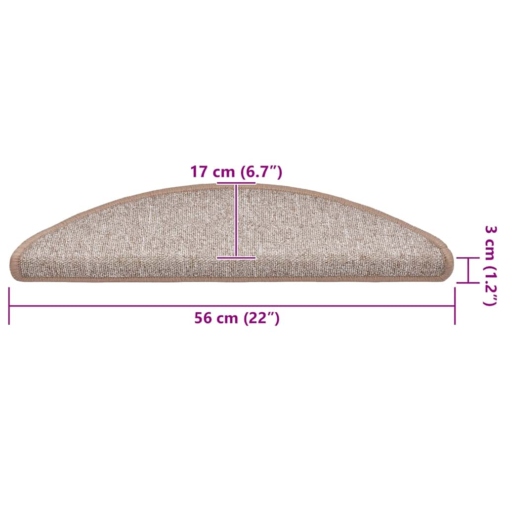 Trapmatten 30 st 56x17x3 cm lichtbruin