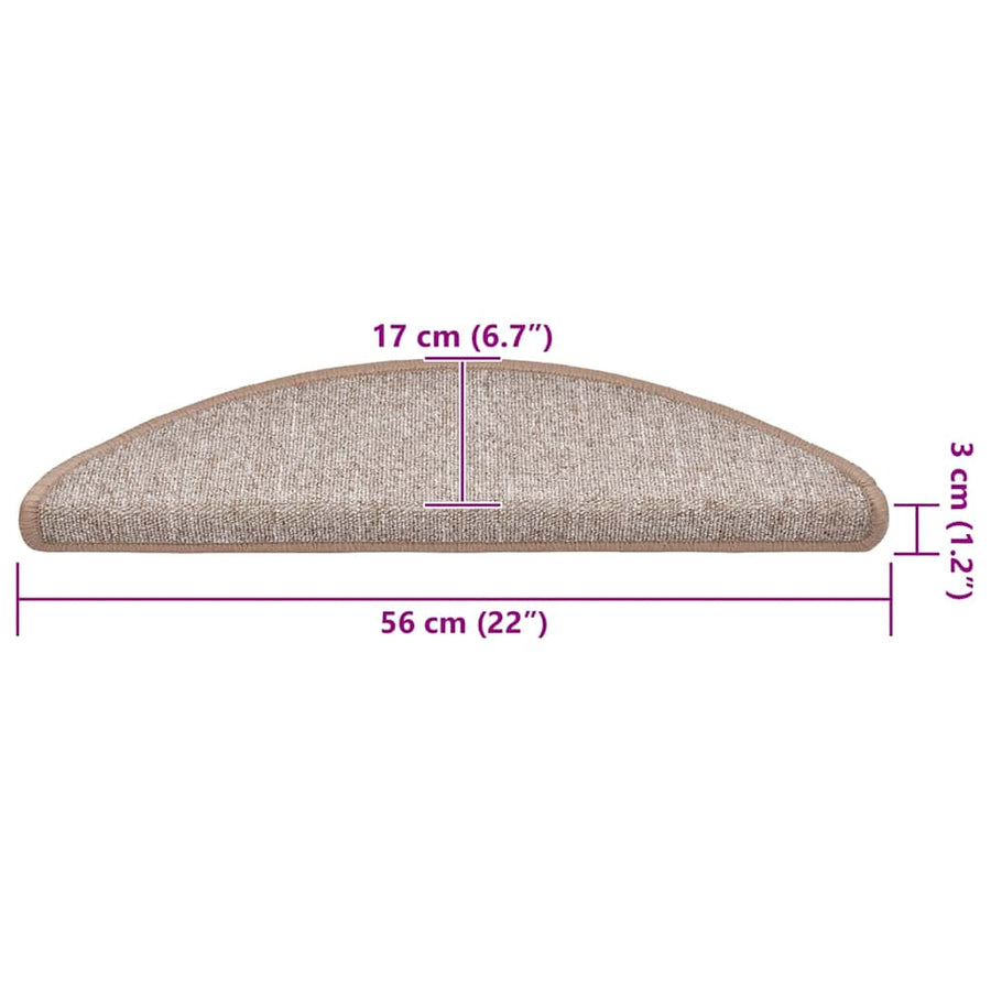 Trapmatten 30 st 56x17x3 cm lichtbruin