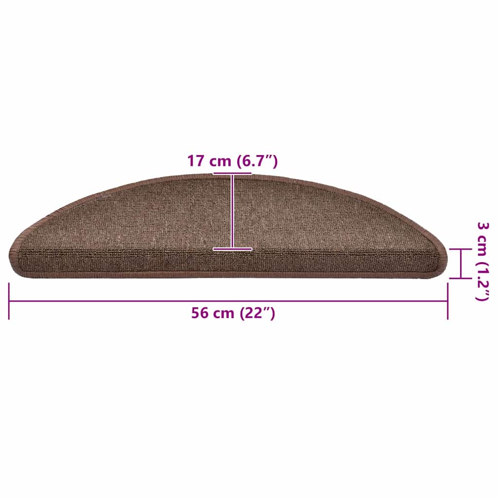 Trapmatten 30 st 56x17x3 cm koffiebruin