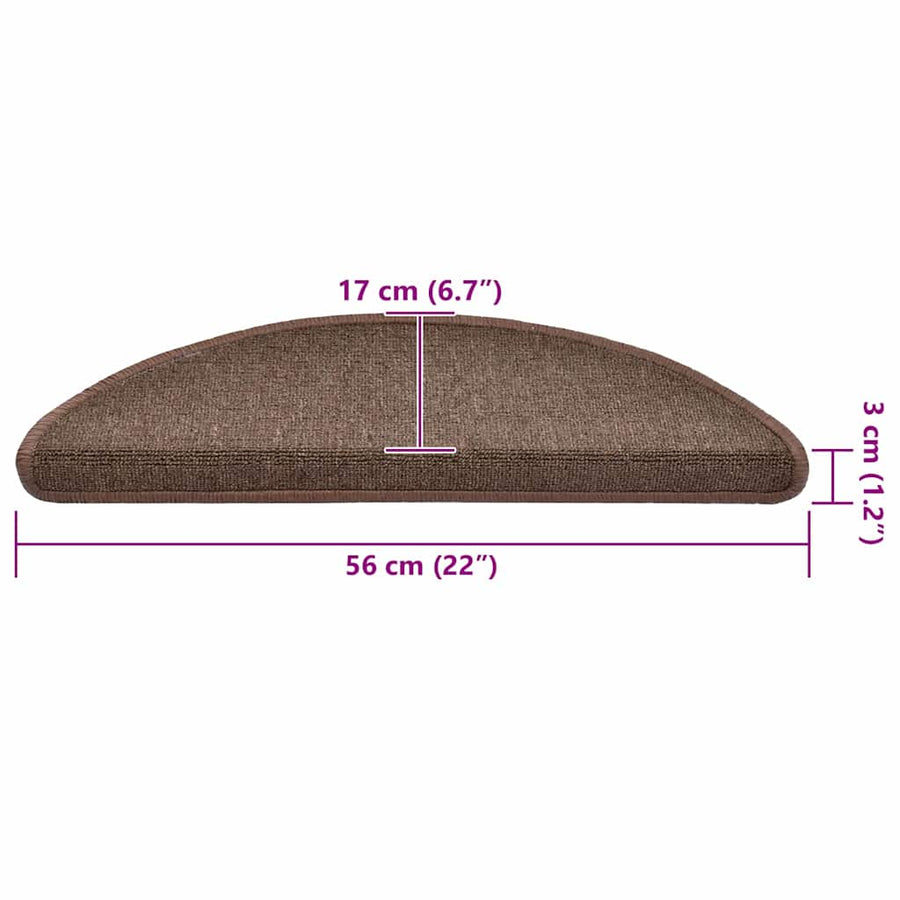 Trapmatten 30 st 56x17x3 cm koffiebruin