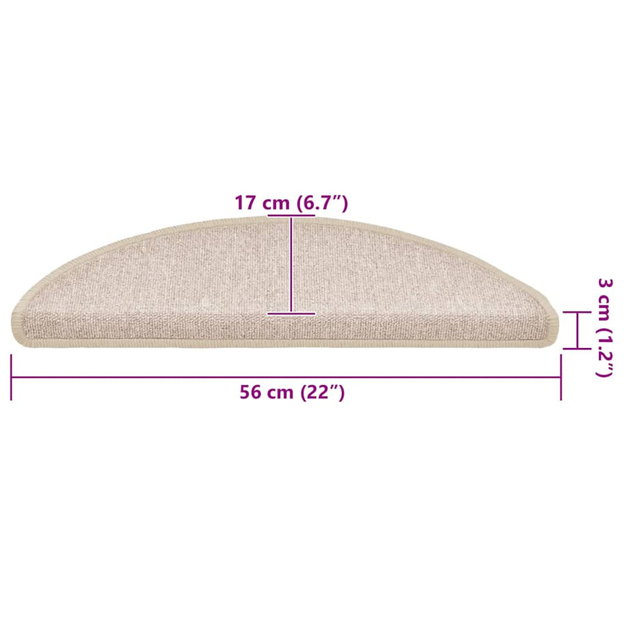 Trapmatten 30 st 56x17x3 cm taupe