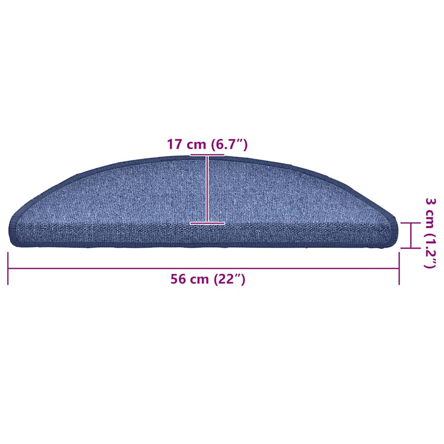 Trapmatten 30 st 56x17x3 cm blauw