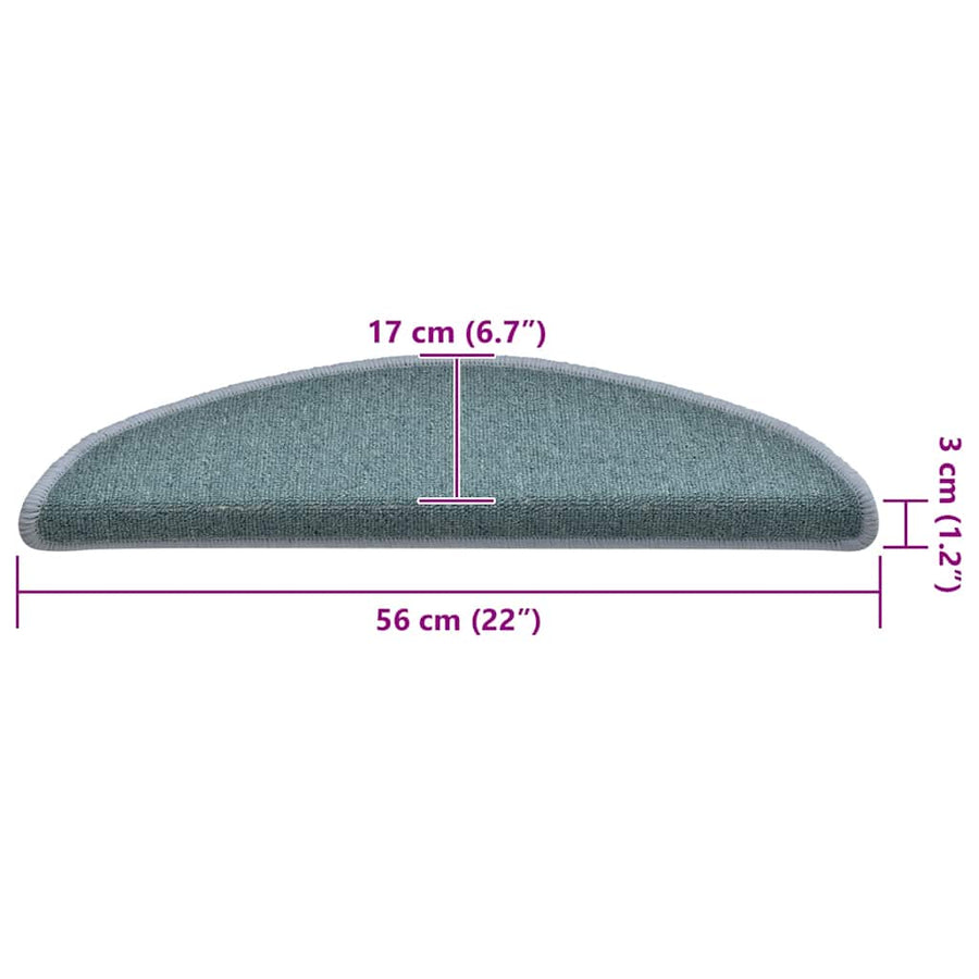 Trapmatten 30 st 56x17x3 cm blauw
