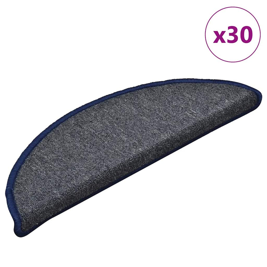 Trapmatten 30 st 56x17x3 cm donkergrijs en blauw