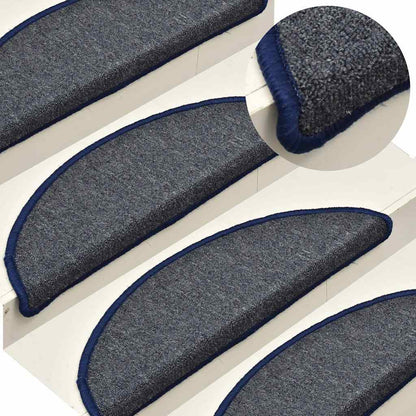 Trapmatten 30 st 56x17x3 cm donkergrijs en blauw