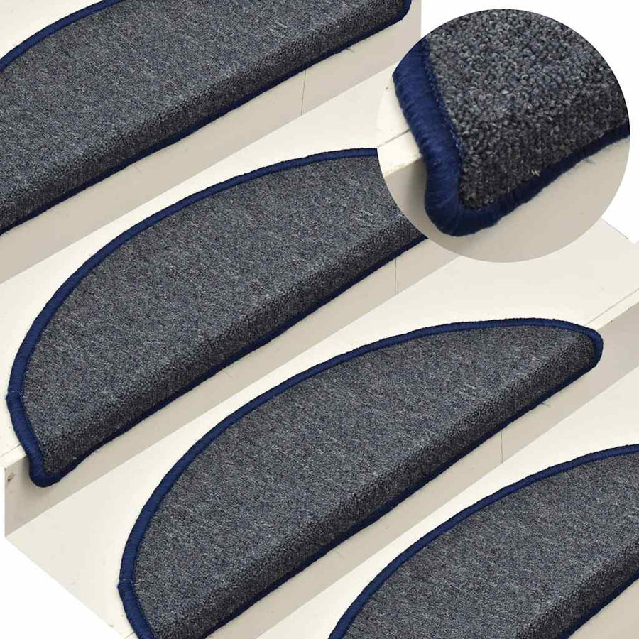Trapmatten 30 st 56x17x3 cm donkergrijs en blauw
