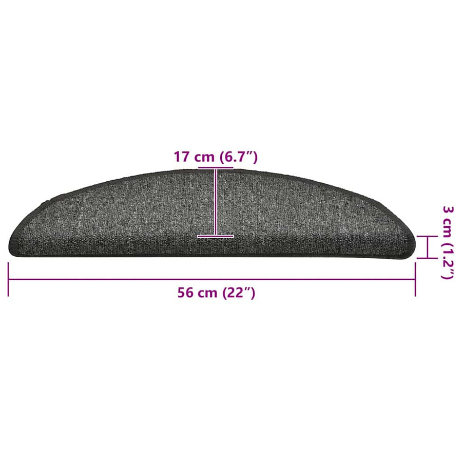 Trapmatten 56x17x3 cm 30 st donkergrijs