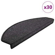 Trapmatten 30 stuks 65x24x4 cm antraciet halfrond