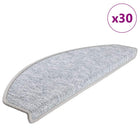 Stair mats 30 pcs 65x24x4 cm light grey semi-circular large