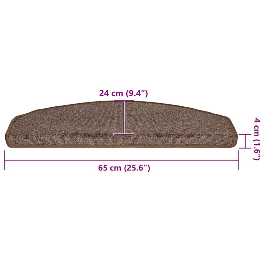 Trapmatten 30 st 65x24x4 cm koffiebruin