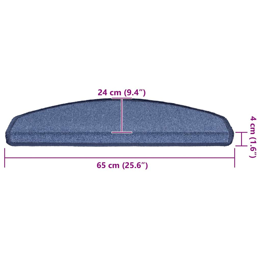 Trapmatten 30 st 65x24x4 cm blauw