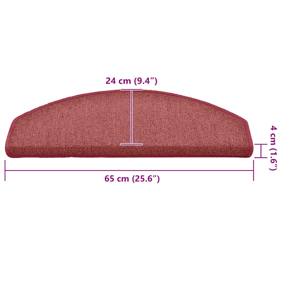 Trapmatten 30 st 65x24x4 cm rood