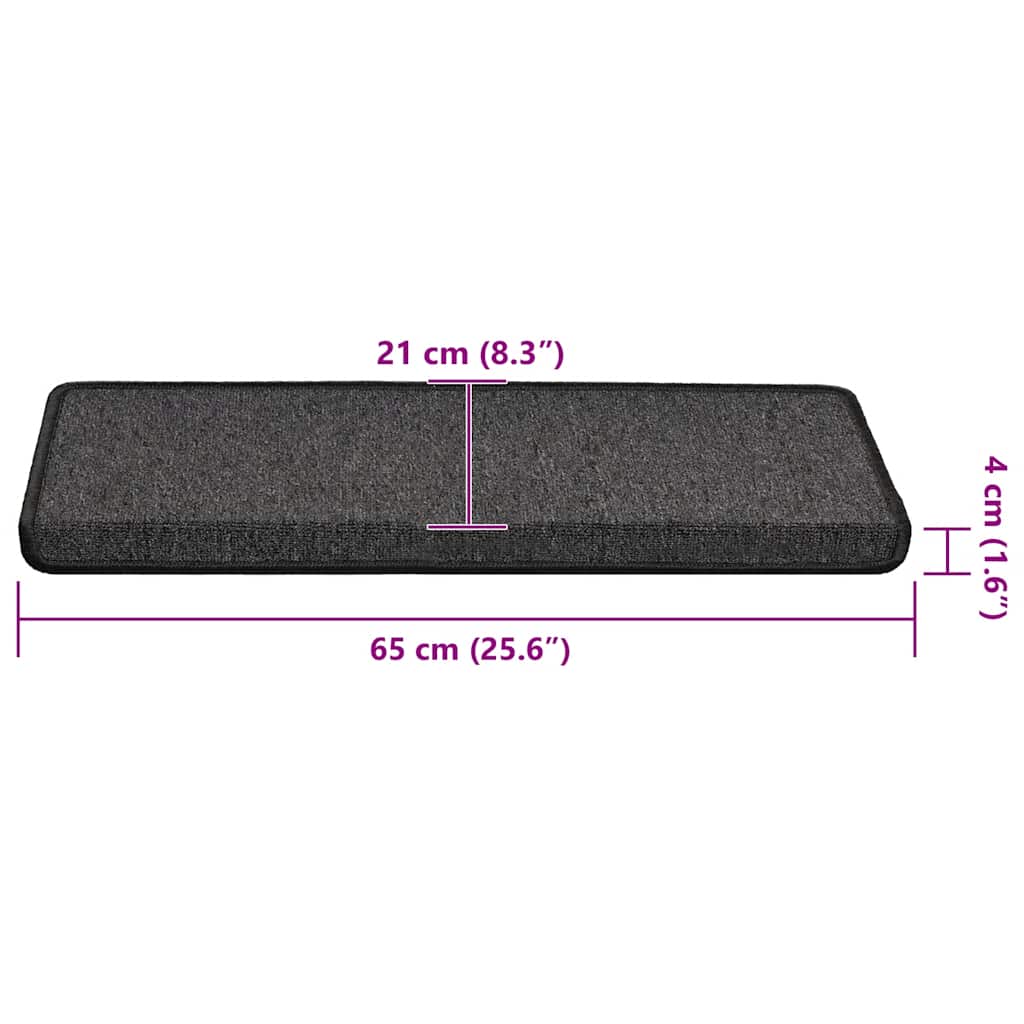 Trapmatten 30 st 65x21x4 cm antraciet