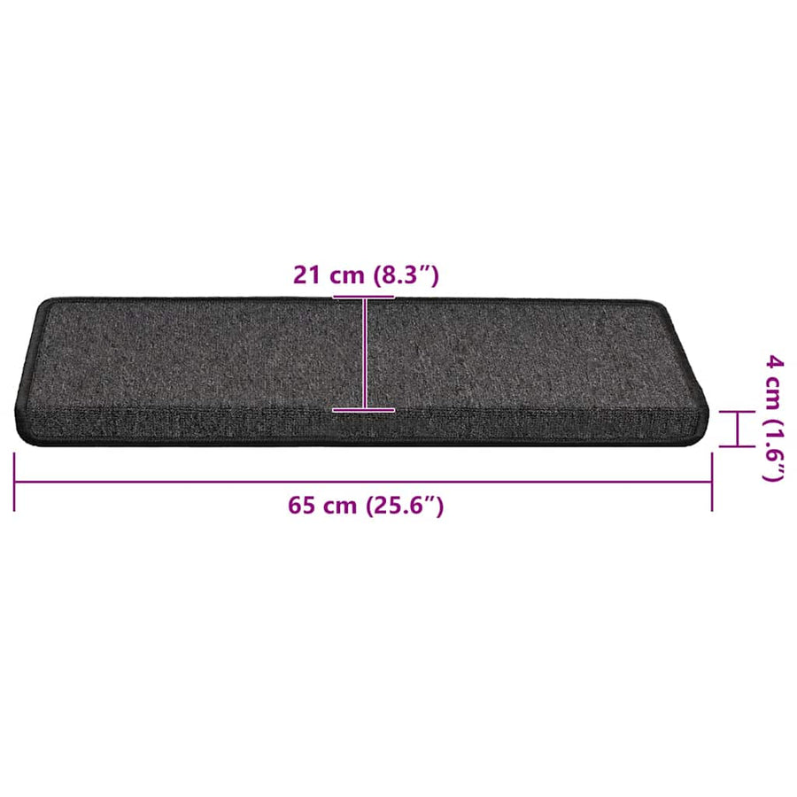 Trapmatten 30 st 65x21x4 cm antraciet