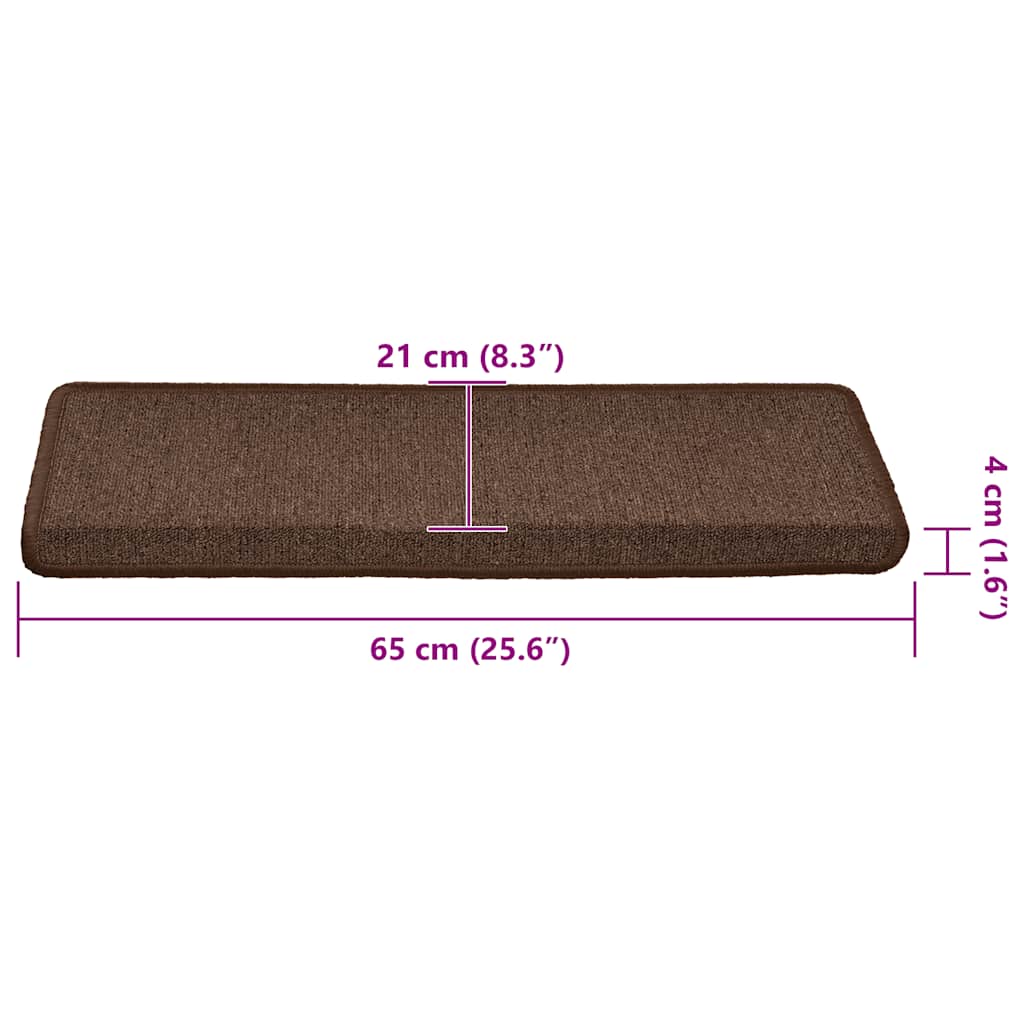 Trapmatten 30 st 65x21x4 cm bruin