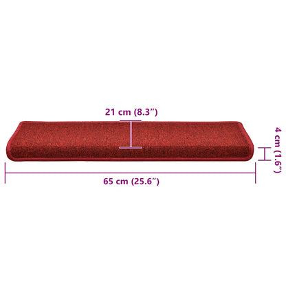 Trapmatten 30 st 65x21x4 cm rood
