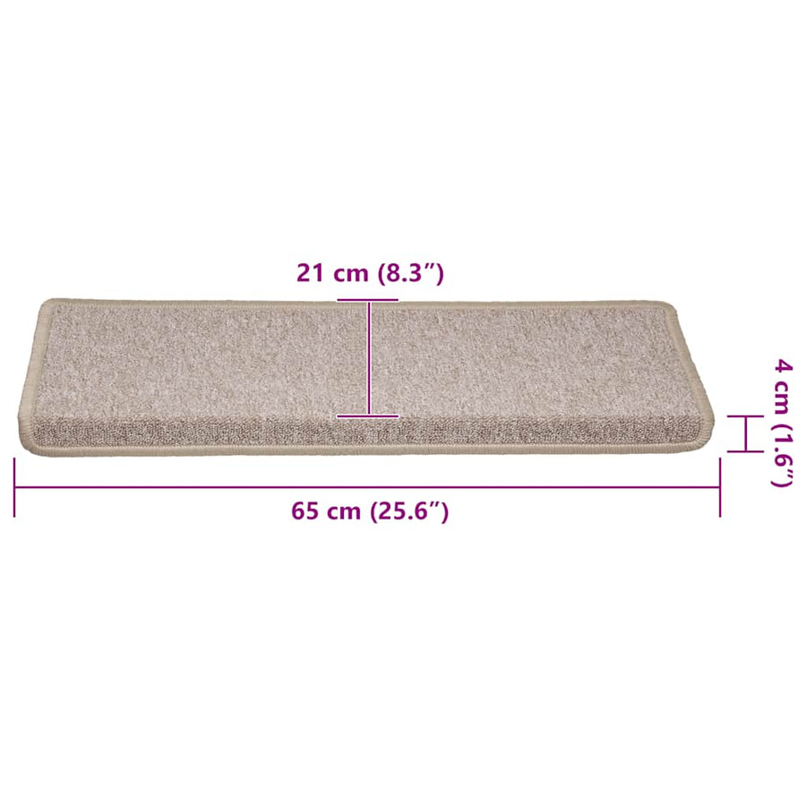 Trapmatten 65x21x4 cm taupe 30 st