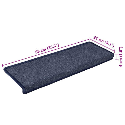 Trapmatten 30 st 65x21x4 cm grijs en blauw