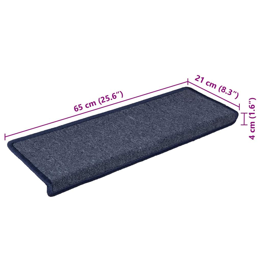 Trapmatten 30 st 65x21x4 cm grijs en blauw