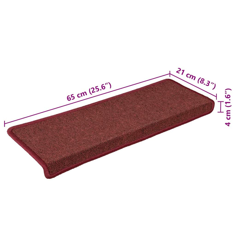 Trapmatten 30 st 65x21x4 cm mat rood