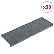Trapmatten 30 st 65x21x4 cm lichtgrijs blauw