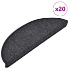 Stair mats 20 pcs 56x17x3 cm Anthracite Half-round