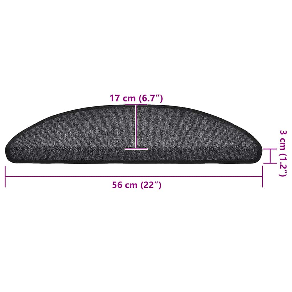 Trapmatten 20 st 56x17x3 cm antracietkleurig