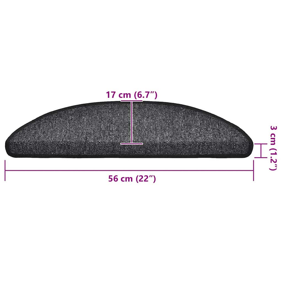 Trapmatten 20 st 56x17x3 cm antracietkleurig