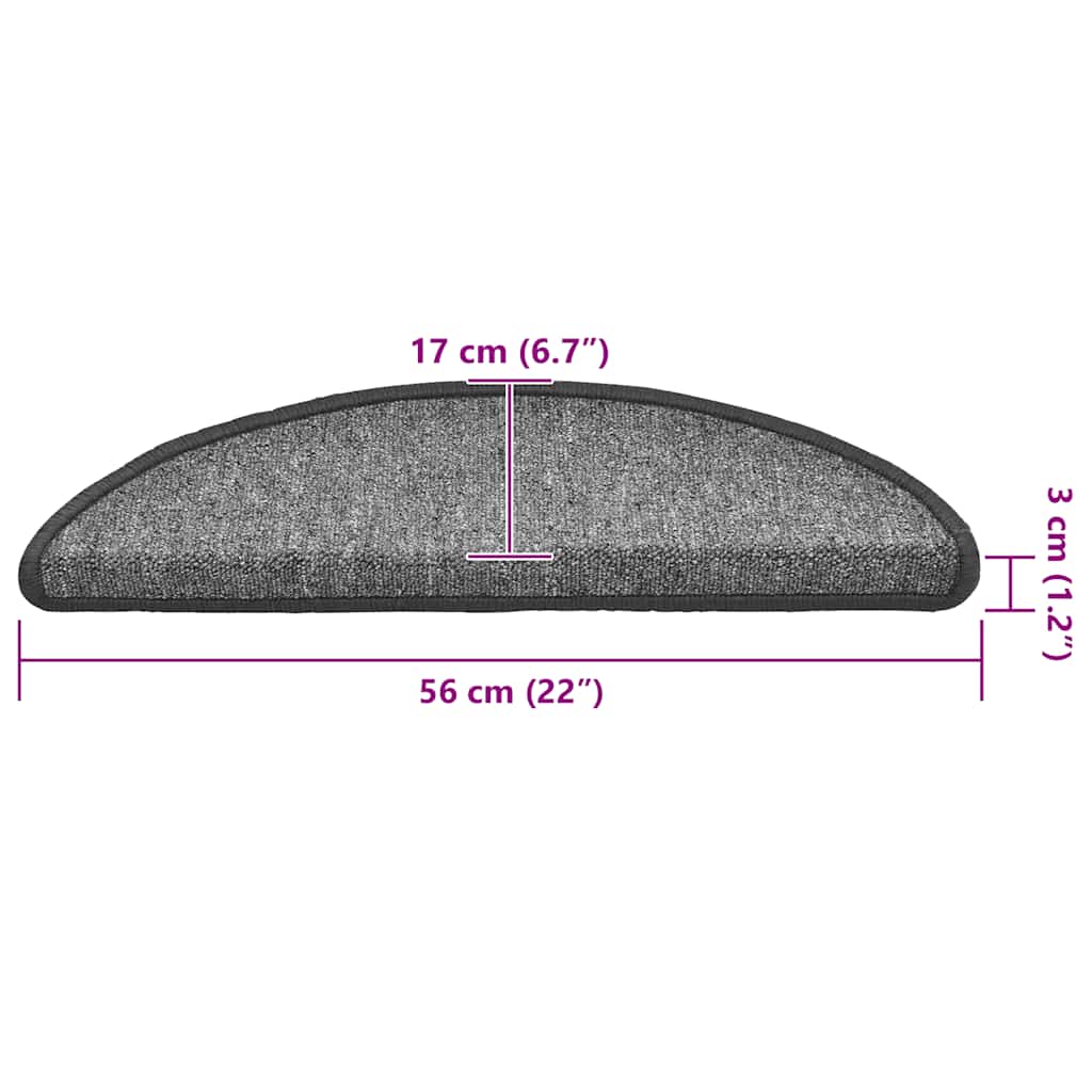 Trapmatten 56x17x3 cm 20 st donkergrijs
