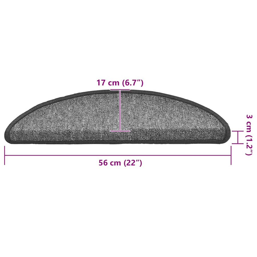 Trapmatten 56x17x3 cm 20 st donkergrijs