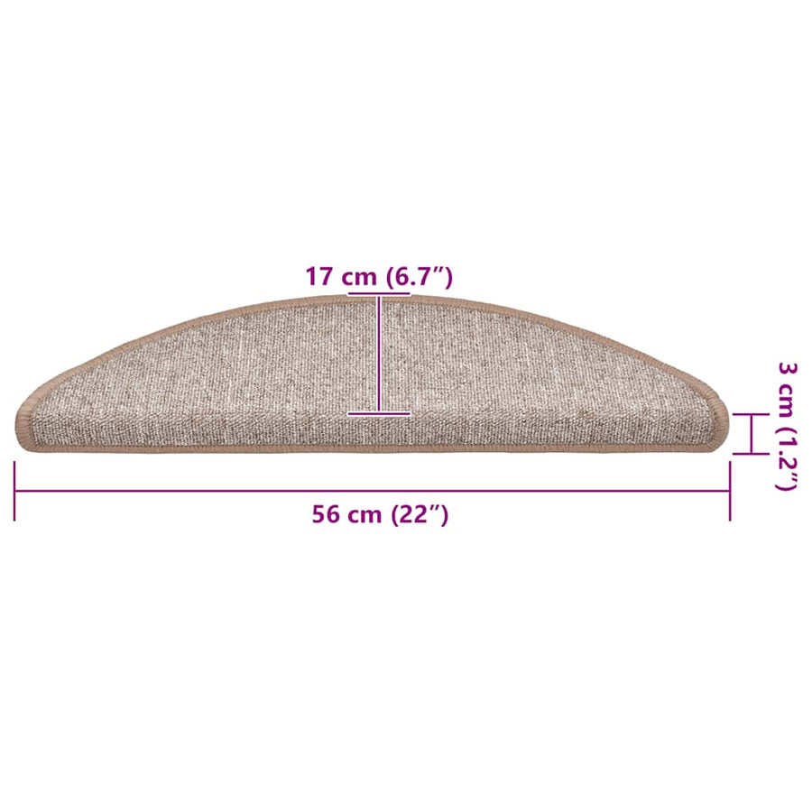 Trapmatten 56x17x3 cm lichtbruin