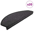 Stair Mats 20 pcs 65x24x4 cm Anthracite Half-Round Large