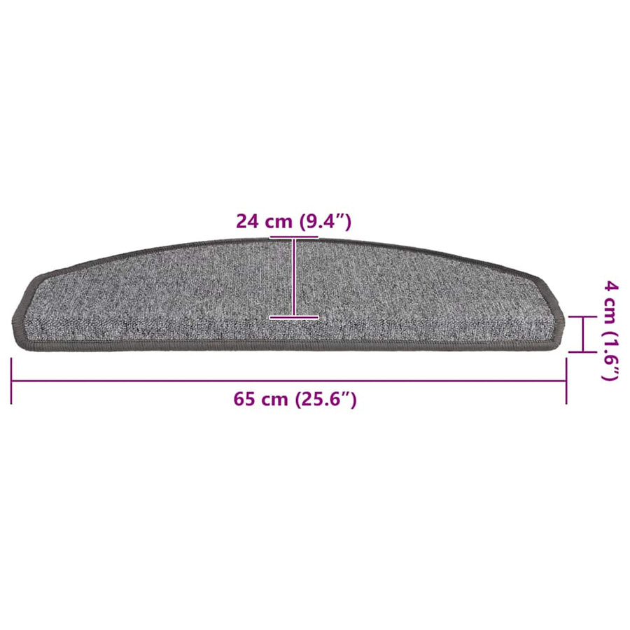 Trapmatten 65x24x4 cm 20 st donkergrijs
