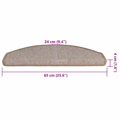 Trapmatten 20 st 65x24x4 cm lichtbruin halfrond groot