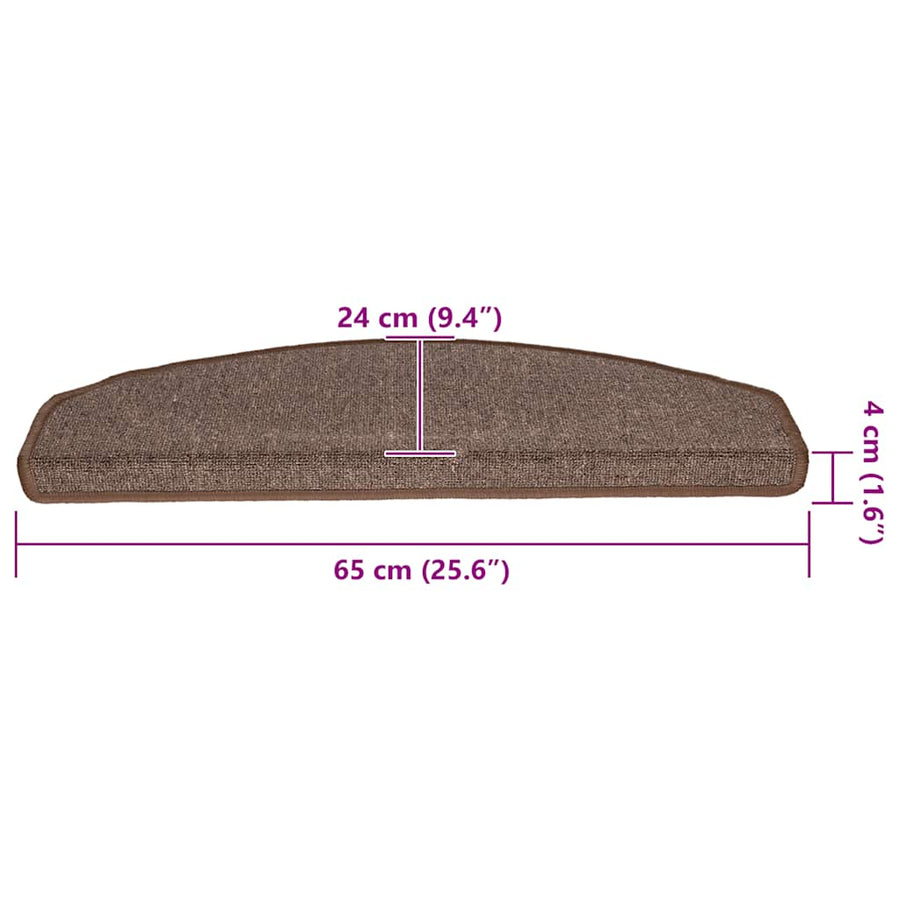 Trapmatten 20 st 65x24x4 cm koffiebruin