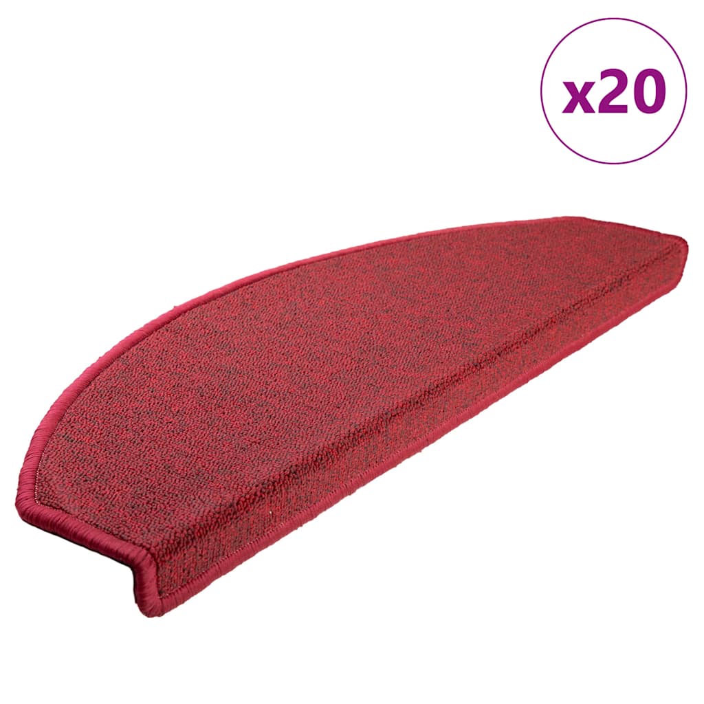 Trapmatten 20 st 65x24x4 cm bordeauxrood