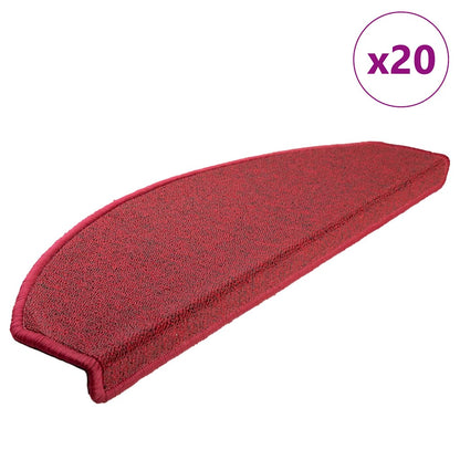Trapmatten 20 st 65x24x4 cm bordeauxrood