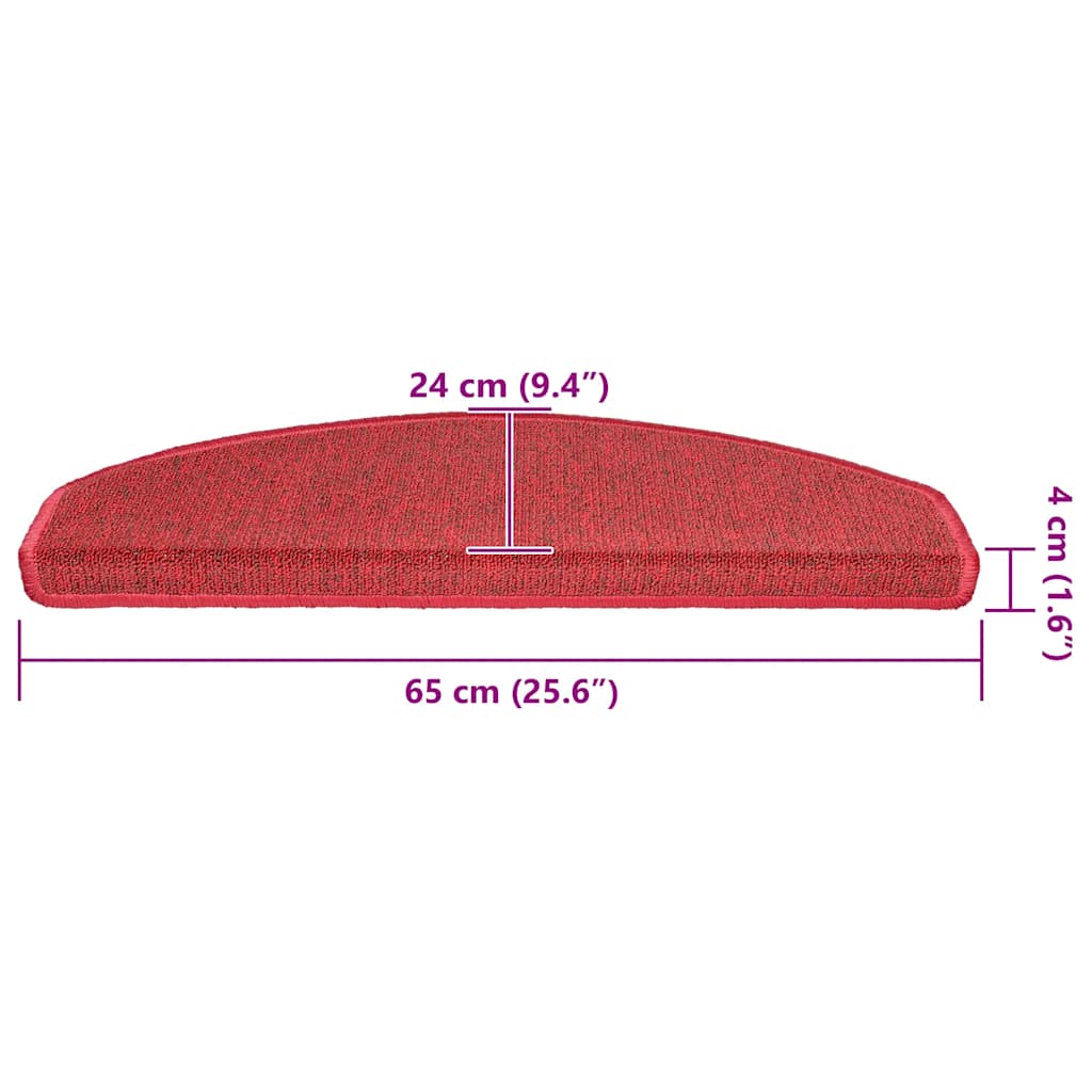 Trapmatten 20 st 65x24x4 cm bordeauxrood