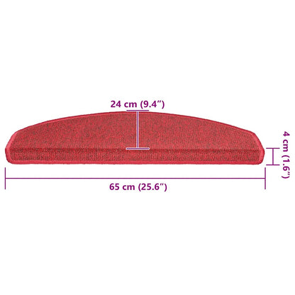 Trapmatten 20 st 65x24x4 cm bordeauxrood